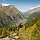 Výhľady na Zermatt a údolie Mattertal, ale ešte tam nemierime