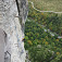 Geiler Hengst: pohľad na turistu na zvislej skale