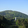Spätný pohľad na Čierny vrch ponad sedlo s vežou