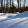 Drizgol som rovno na nos, tak som aspoň urobil túto tematickú snežnú fotku tesne nad zemou.