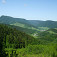 Planina Galmus, vľavo Slovinská skala (foto z knihy Najkrajšie cyklovrcholy)