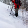 Ukážka práce snežníc v hlbšom snehu (Zniev o deň neskôr)