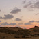 Piesočné duny pri západe slnka