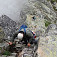 Kozia Przełęcz Wyżnia - prvým rebríkom pekne dolu