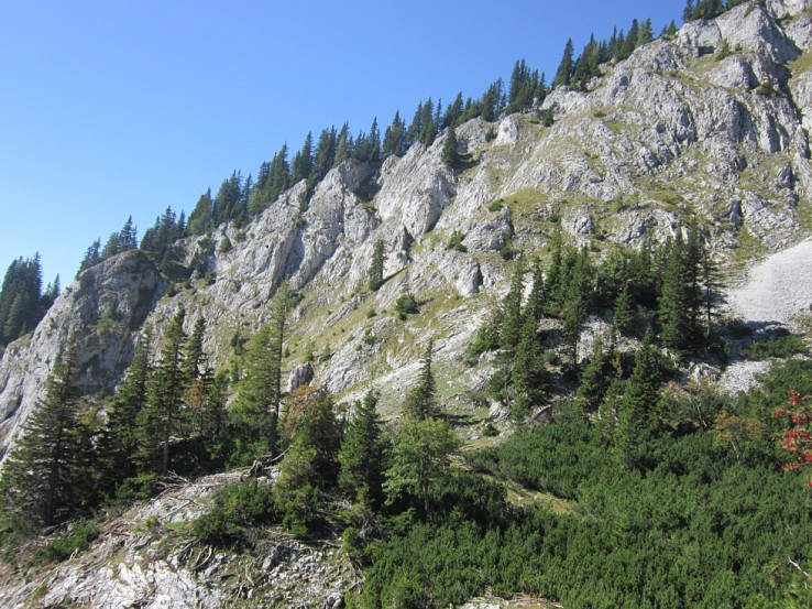 Sudlich Grafenstaig, skalná stena Konigsschusswand