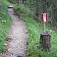 Značka na chodníku k Peter Weichenthaler Hutte, Berchtesgadener Alpen