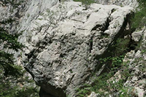 Obrovská skala pri vstupe do kaňonu