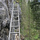 Schmied Klettersteig, naležato umiestnený rebrík