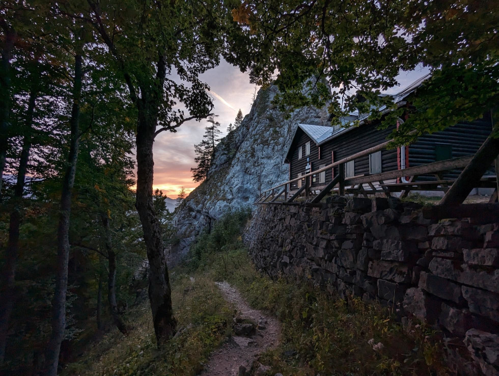 Súmrak pri Kienthaler Hütte