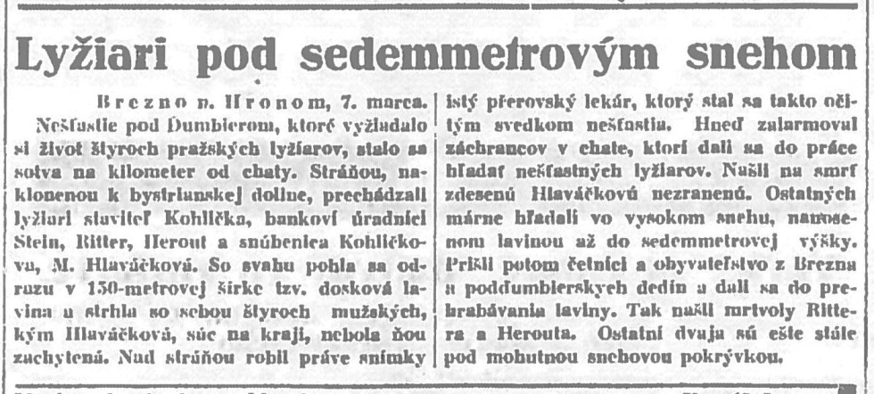 Denník Slovák zo 6. marca 1935