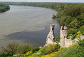 Sútok Moravy a Dunaja z Devínskeho hradu 