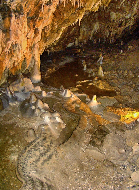 Važecká jaskyňa - jazierko v Jazernej sieni