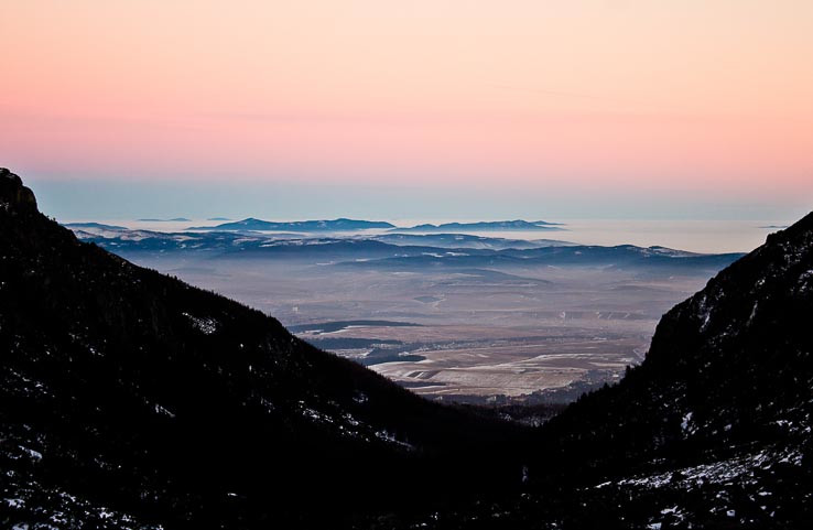 Výhľad z Veľkej studenej doliny