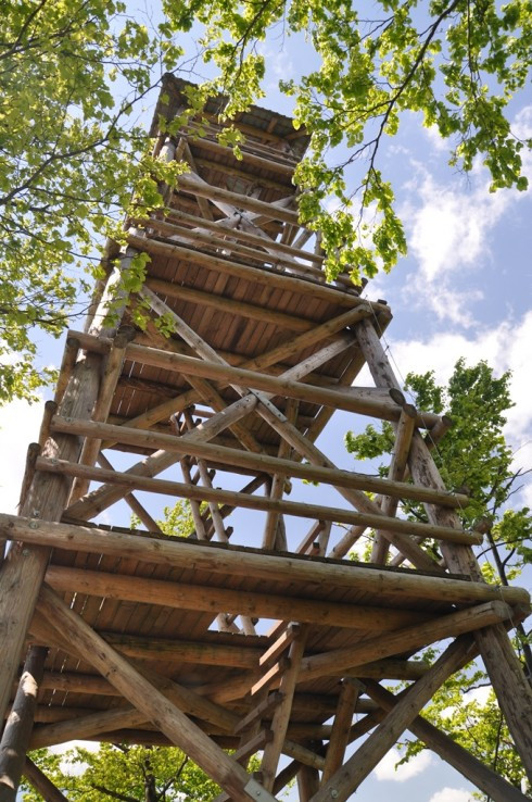 Drevená vyhliadková veža na Zarúbanej Kýčere 