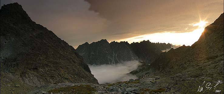 Západ slnka nad Slovenskými horami